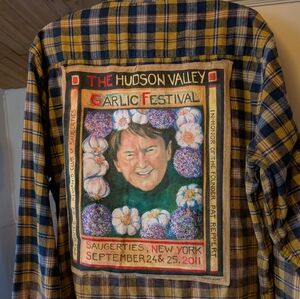 Plaid Blue and Yellow Men's Shirt